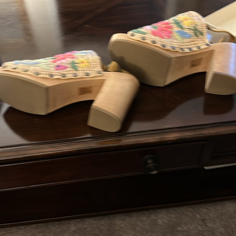 Sézane clogs Raphia Flueri BNWT💐💐💐💐 - Picture 8 of 11